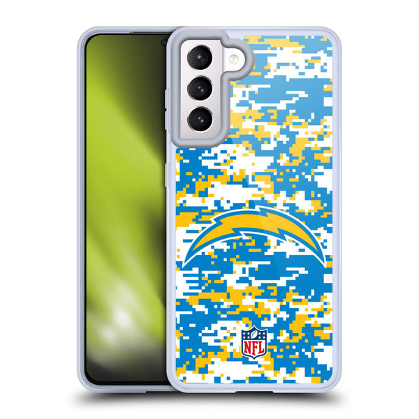 NFL Los Angeles Chargers Graphics Digital Camouflage Soft Gel Case for Samsung Galaxy S21 5G