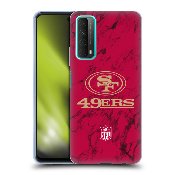 NFL San Francisco 49ers Graphics Coloured Marble Soft Gel Case for Huawei P Smart (2021)