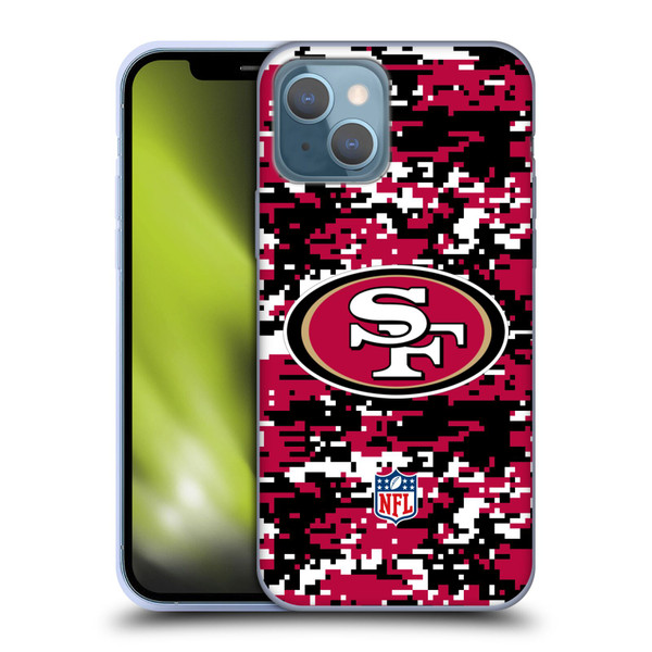 NFL San Francisco 49ers Graphics Digital Camouflage Soft Gel Case for Apple iPhone 13