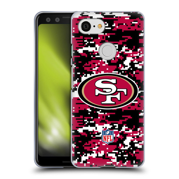 NFL San Francisco 49ers Graphics Digital Camouflage Soft Gel Case for Google Pixel 3