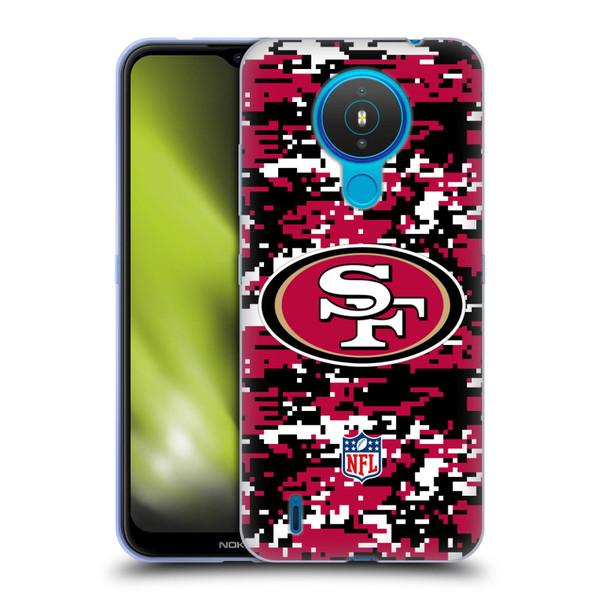 NFL San Francisco 49ers Graphics Digital Camouflage Soft Gel Case for Nokia 1.4
