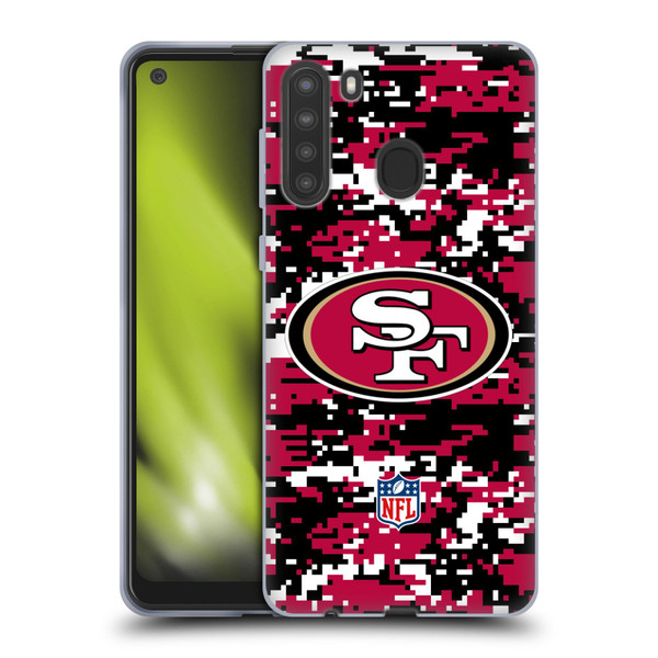 NFL San Francisco 49ers Graphics Digital Camouflage Soft Gel Case for Samsung Galaxy A21 (2020)