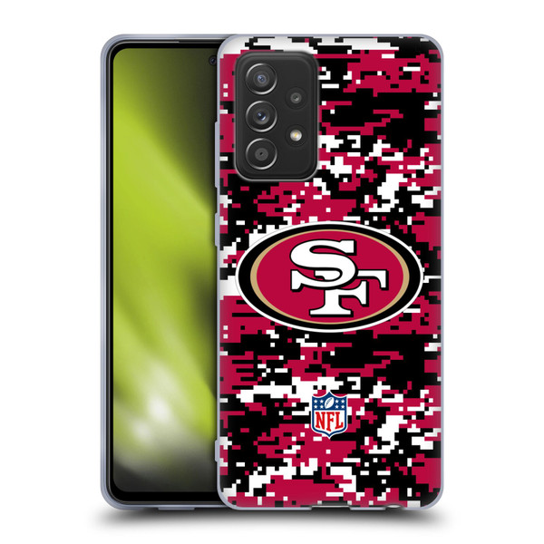 NFL San Francisco 49ers Graphics Digital Camouflage Soft Gel Case for Samsung Galaxy A52 / A52s / 5G (2021)