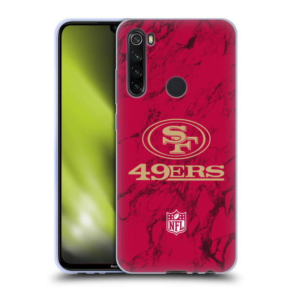 NFL San Francisco 49ers Graphics Coloured Marble Soft Gel Case for Xiaomi Redmi Note 8T