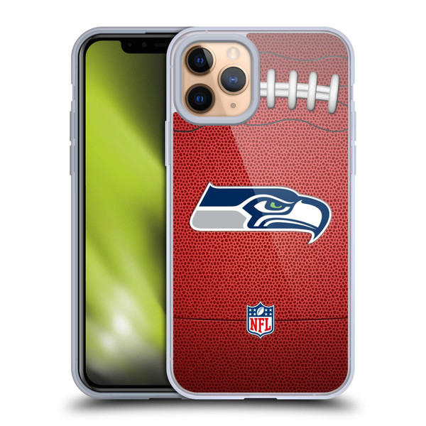 NFL Seattle Seahawks Graphics Football Soft Gel Case for Apple iPhone 11 Pro