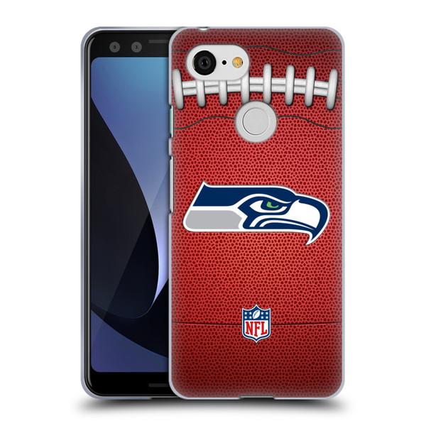 NFL Seattle Seahawks Graphics Football Soft Gel Case for Google Pixel 3
