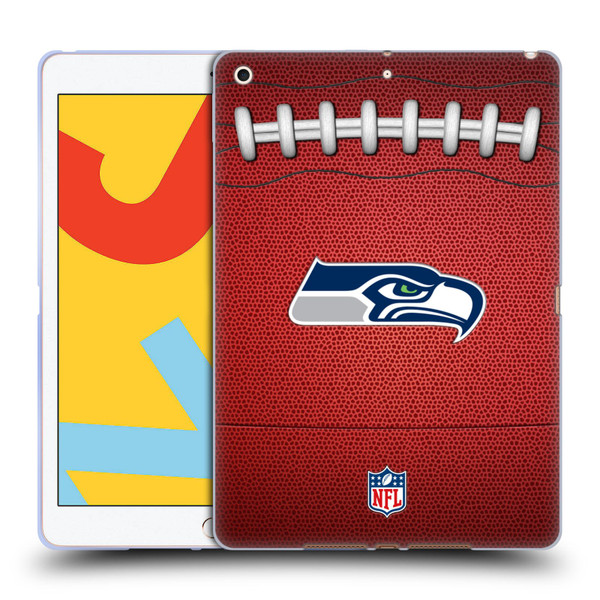 NFL Seattle Seahawks Graphics Football Soft Gel Case for Apple iPad 10.2 2019/2020/2021