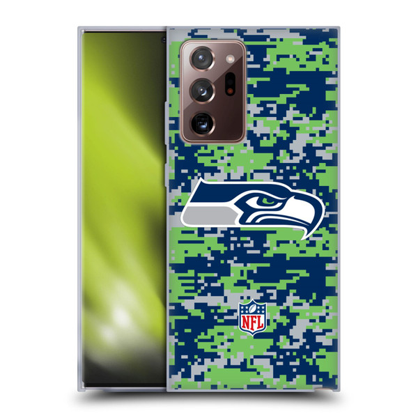 NFL Seattle Seahawks Graphics Digital Camouflage Soft Gel Case for Samsung Galaxy Note20 Ultra / 5G