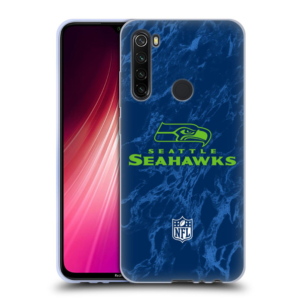 NFL Seattle Seahawks Graphics Coloured Marble Soft Gel Case for Xiaomi Redmi Note 8T