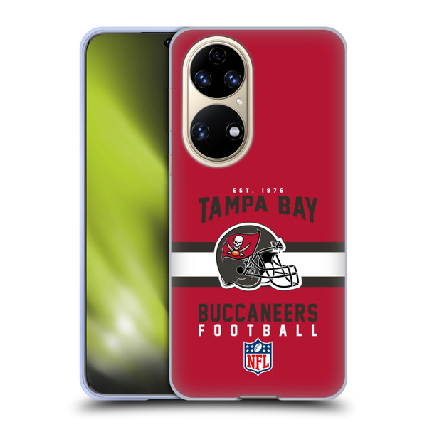 NFL Tampa Bay Buccaneers Graphics Helmet Typography Soft Gel Case for Huawei P50