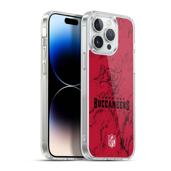 NFL Tampa Bay Buccaneers Graphics Coloured Marble Soft Gel Case for Apple iPhone 13 Pro Max & MagSafe