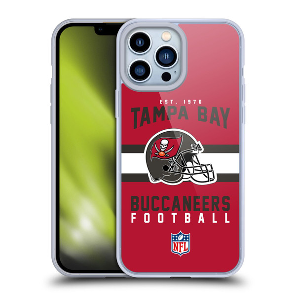 NFL Tampa Bay Buccaneers Graphics Helmet Typography Soft Gel Case for Apple iPhone 13 Pro Max