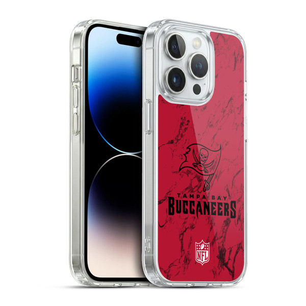 NFL Tampa Bay Buccaneers Graphics Coloured Marble Soft Gel Case for Apple iPhone 13 Pro & MagSafe