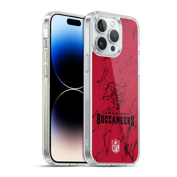 NFL Tampa Bay Buccaneers Graphics Coloured Marble Soft Gel Case for Apple iPhone 14 Pro Max & MagSafe