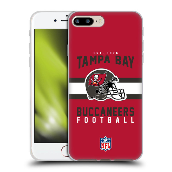 NFL Tampa Bay Buccaneers Graphics Helmet Typography Soft Gel Case for Apple iPhone 7 Plus / iPhone 8 Plus