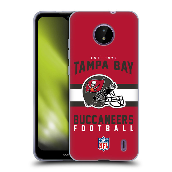 NFL Tampa Bay Buccaneers Graphics Helmet Typography Soft Gel Case for Nokia C10 / C20