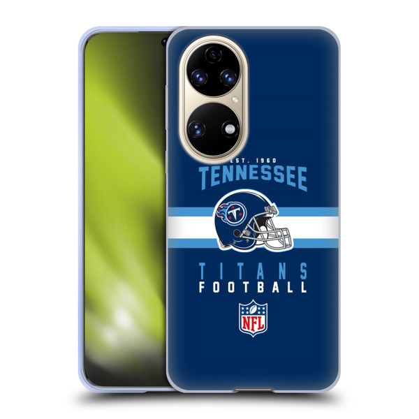 NFL Tennessee Titans Graphics Helmet Typography Soft Gel Case for Huawei P50