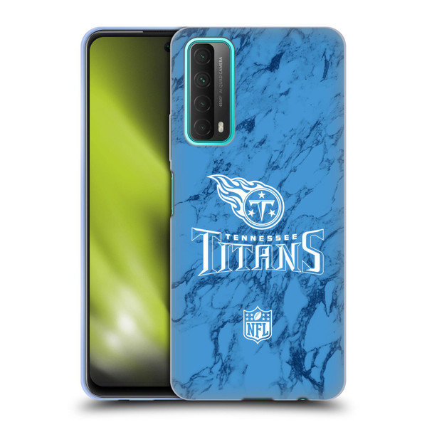NFL Tennessee Titans Graphics Coloured Marble Soft Gel Case for Huawei P Smart (2021)