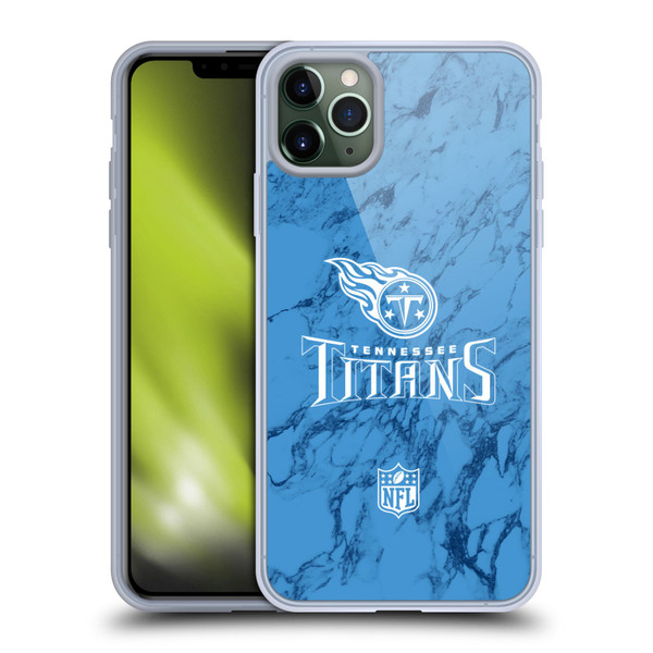 NFL Tennessee Titans Graphics Coloured Marble Soft Gel Case for Apple iPhone 11 Pro Max