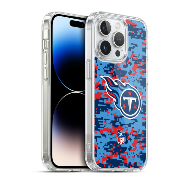NFL Tennessee Titans Graphics Digital Camouflage Soft Gel Case for Apple iPhone 13 Pro & MagSafe