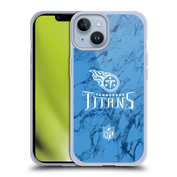NFL Tennessee Titans Graphics Coloured Marble Soft Gel Case for Apple iPhone 14