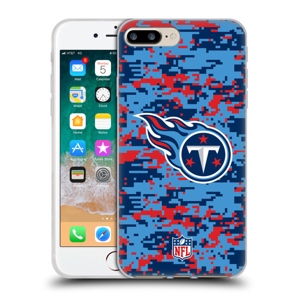 NFL Tennessee Titans Graphics Digital Camouflage Soft Gel Case for Apple iPhone 7 Plus / iPhone 8 Plus