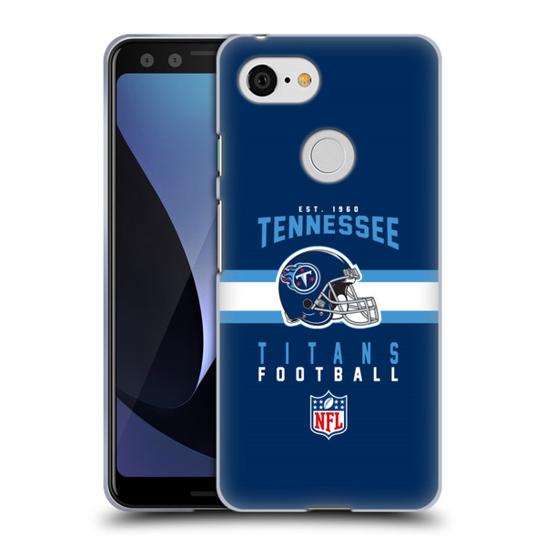 NFL Tennessee Titans Graphics Helmet Typography Soft Gel Case for Google Pixel 3