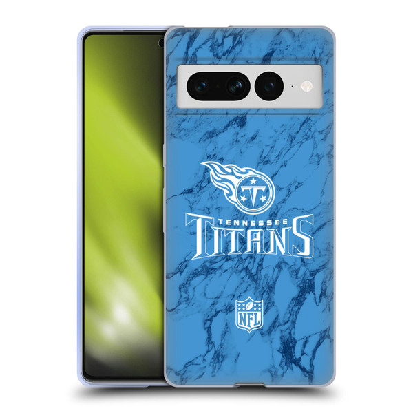NFL Tennessee Titans Graphics Coloured Marble Soft Gel Case for Google Pixel 7 Pro