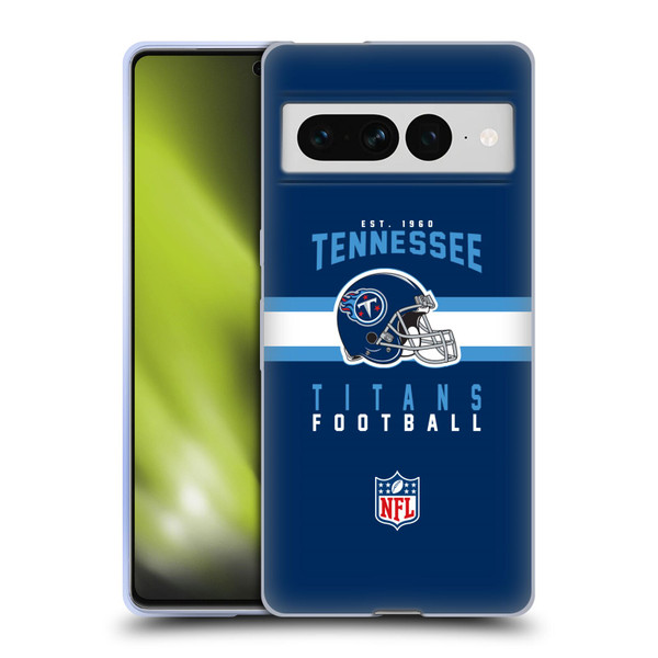 NFL Tennessee Titans Graphics Helmet Typography Soft Gel Case for Google Pixel 7 Pro