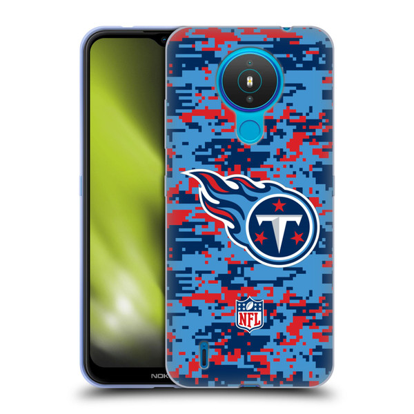 NFL Tennessee Titans Graphics Digital Camouflage Soft Gel Case for Nokia 1.4