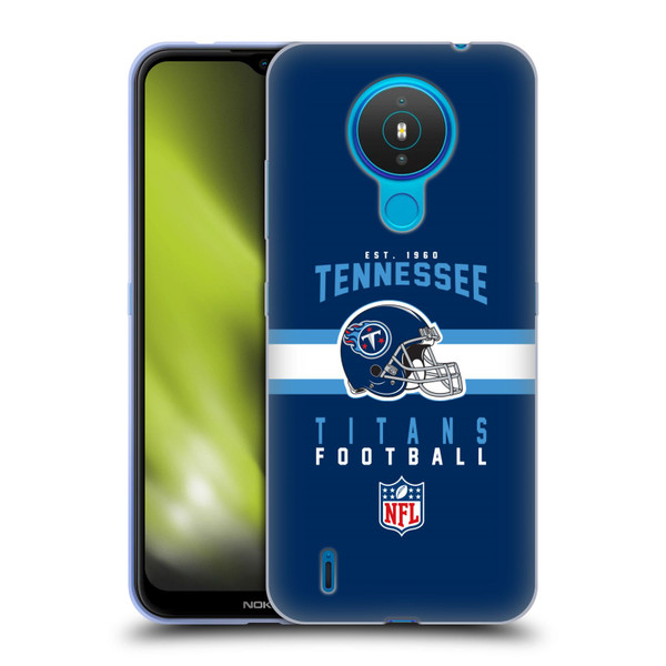 NFL Tennessee Titans Graphics Helmet Typography Soft Gel Case for Nokia 1.4