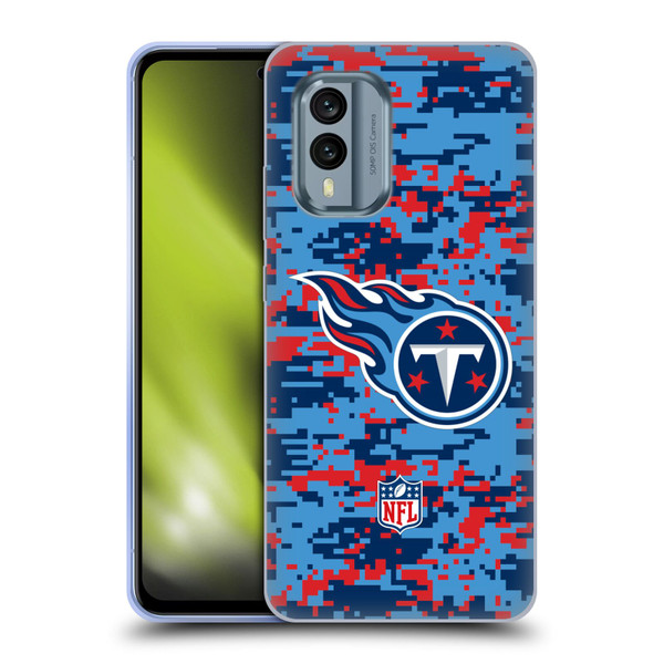 NFL Tennessee Titans Graphics Digital Camouflage Soft Gel Case for Nokia X30
