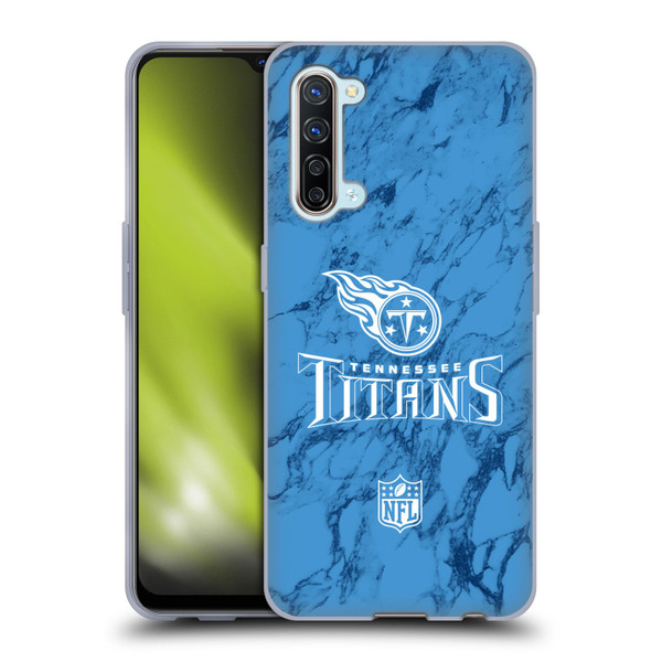 NFL Tennessee Titans Graphics Coloured Marble Soft Gel Case for OPPO Find X2 Lite 5G