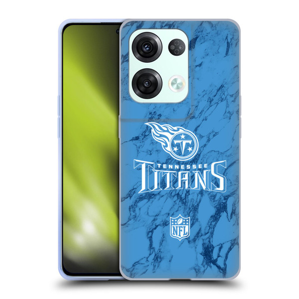 NFL Tennessee Titans Graphics Coloured Marble Soft Gel Case for OPPO Reno8 Pro