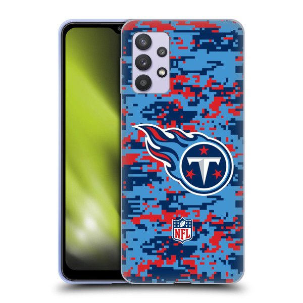 NFL Tennessee Titans Graphics Digital Camouflage Soft Gel Case for Samsung Galaxy A32 5G / M32 5G (2021)