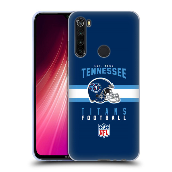 NFL Tennessee Titans Graphics Helmet Typography Soft Gel Case for Xiaomi Redmi Note 8T