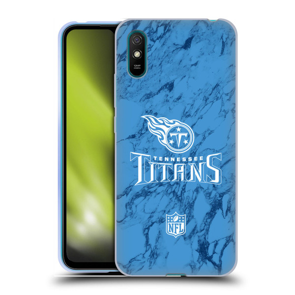 NFL Tennessee Titans Graphics Coloured Marble Soft Gel Case for Xiaomi Redmi 9A / Redmi 9AT