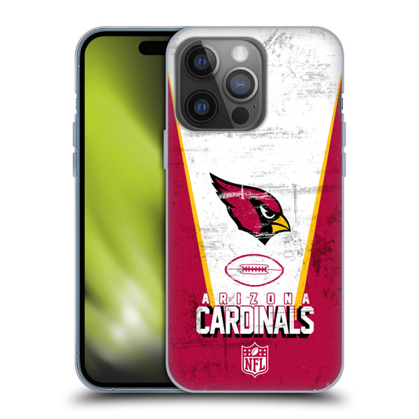 NFL Arizona Cardinals Logo Art Banner Soft Gel Case for Apple iPhone 14 Pro