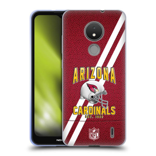 NFL Arizona Cardinals Logo Art Football Stripes Soft Gel Case for Nokia C21