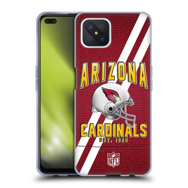 NFL Arizona Cardinals Logo Art Football Stripes Soft Gel Case for OPPO Reno4 Z 5G