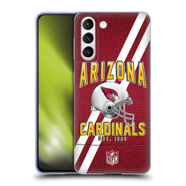 NFL Arizona Cardinals Logo Art Football Stripes Soft Gel Case for Samsung Galaxy S21 5G
