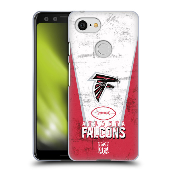 NFL Atlanta Falcons Logo Art Banner Soft Gel Case for Google Pixel 3