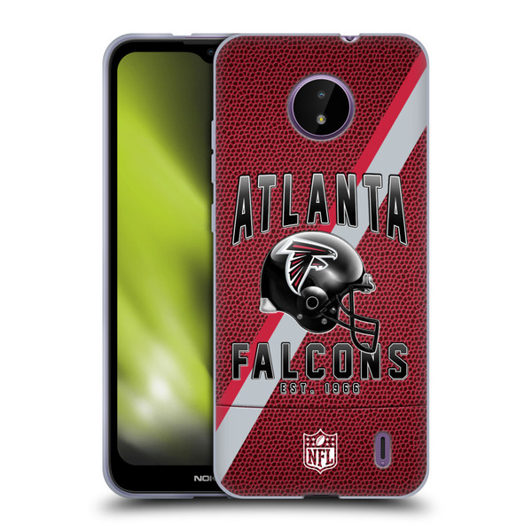 NFL Atlanta Falcons Logo Art Football Stripes Soft Gel Case for Nokia C10 / C20