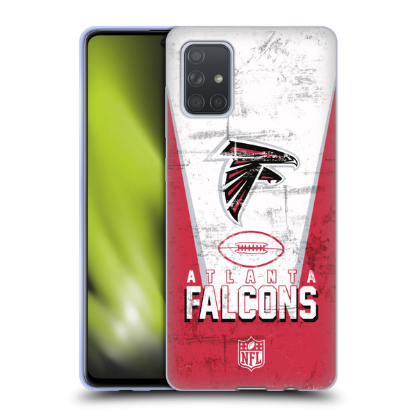 NFL Atlanta Falcons Logo Art Banner Soft Gel Case for Samsung Galaxy A71 (2019)