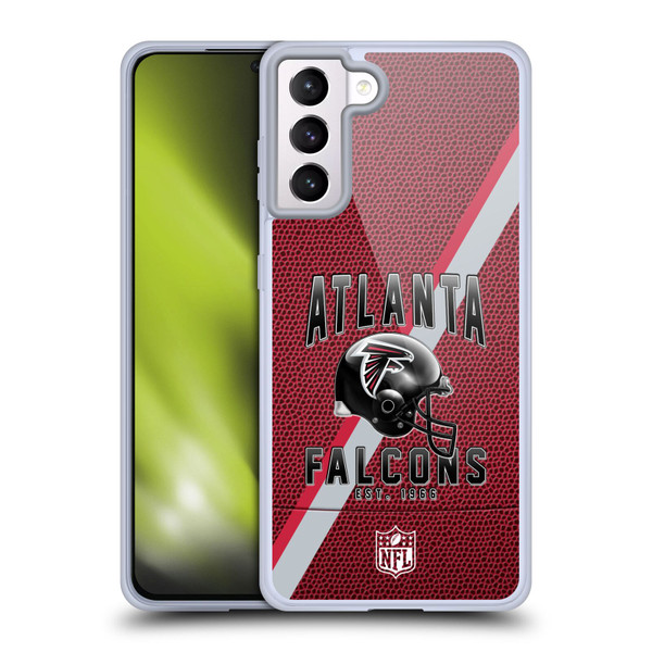 NFL Atlanta Falcons Logo Art Football Stripes Soft Gel Case for Samsung Galaxy S21+ 5G