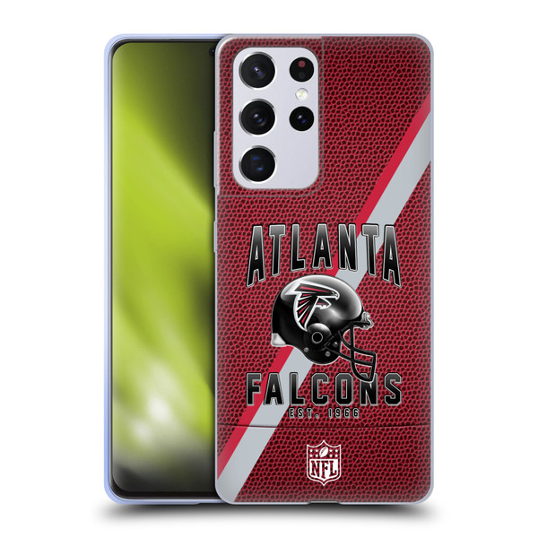 NFL Atlanta Falcons Logo Art Football Stripes Soft Gel Case for Samsung Galaxy S21 Ultra 5G