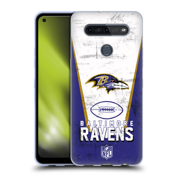 NFL Baltimore Ravens Logo Art Banner Soft Gel Case for LG K51S