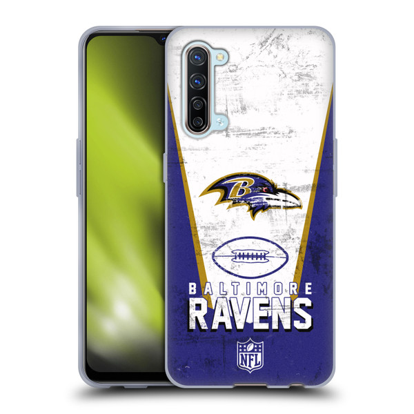NFL Baltimore Ravens Logo Art Banner Soft Gel Case for OPPO Find X2 Lite 5G