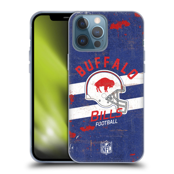 NFL Buffalo Bills Logo Art Helmet Distressed Soft Gel Case for Apple iPhone 13 Pro Max