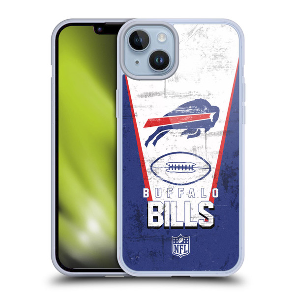 NFL Buffalo Bills Logo Art Banner Soft Gel Case for Apple iPhone 14 Plus